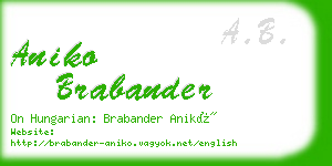 aniko brabander business card